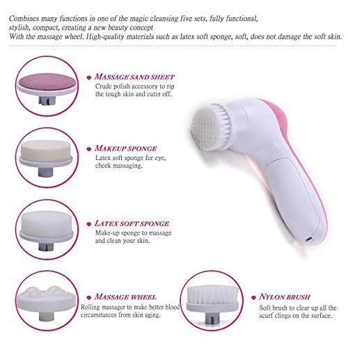 340 -5-in-1 Smoothing Body Facial Massager (Pink)