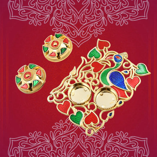 Rakasha Bandhan Special Puja Thali, Kumkum Thali Holder, Pooja Return Gift, Indian Housewarming Gifts, Brother / Bhai / Bhabhi / Sister / Family for Rakshabandhan, Diwali