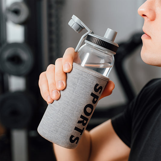 Sports Water Bottle With Protective Sleeve - (1 Pc 700 Ml)