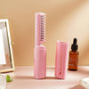 13072 Rechargeable Mini Hair Straightener Travel Portable Usb Charging Cordless Hair Straightener Bursh Three Temperature Adjustments Flat Iron Comb (1 Pc)