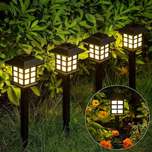 1493 Big Solar Outdoor Lights 6 Pack Waterproof Solar Pathway Lights 10 Hrs Long-lasting Led Landscape Lighting Solar Garden Lights Solar Lights For Walkway Path Driveway Patio Yard Lawn (6 Pc Set)