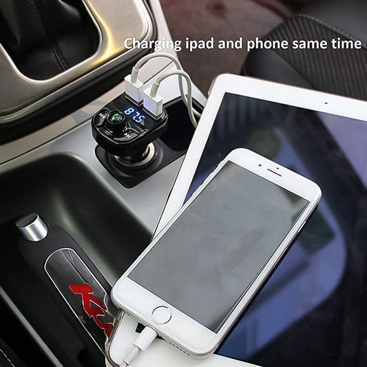 8533 Car-x8 Bluetooth Fm Transmitter Kit For Hands-free Call Receiver Music Player Call Receiver Fast Mobile Charger Ports For All Smartphoneswith 3.1a Quick Charge Dual Usb Car Charger