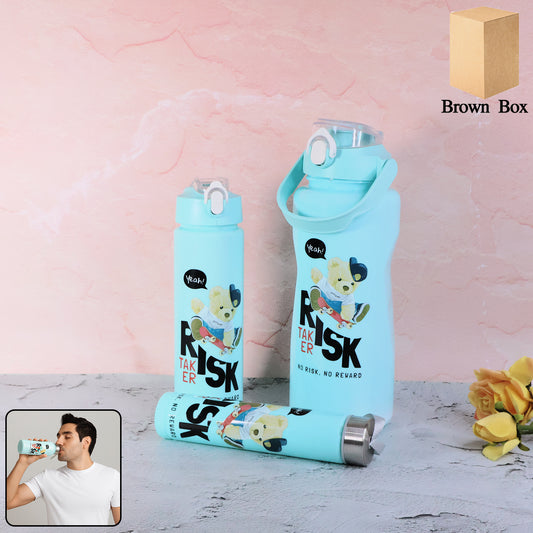 Risk Taker Printed Water Bottle 2000ml + 900ml + 300ml - (3 Pc Set)