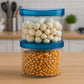 Air Tight & Unbreakable Kitchen Jar Set Food Storage Containers for Dry Fruits, Spices, Snacks, Pulses (2 Pcs Set)