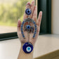 Decorative Evil Eye Hanging with Elephant and Horseshoe Motif,  Wind Chime (1 Pc)