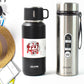 Stainless Steel Vacuum Insulated Water Bottle – 900ML Approx, Leak-Proof, Wide Mouth with Hanging Strap (Mix Color)