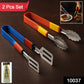 Stainless Steel Multipurpose Utility Tong / Serving Food Tongs / Tong for Kitchen and Bar / Frying, Clipping, Grilling Tong (2 Pcs Set)