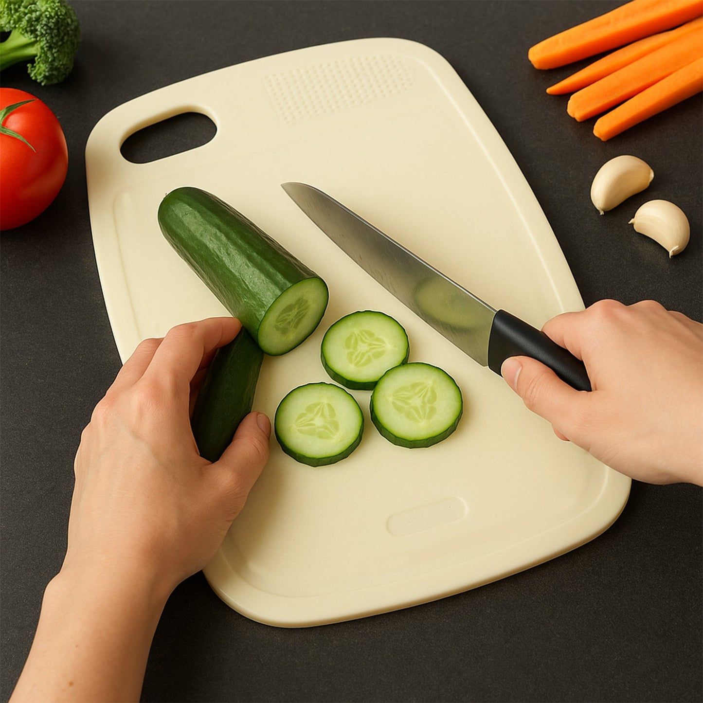 Multipurpose Plastic Chopping Board for Kitchen Use – 28x22 cm (1 Pc)