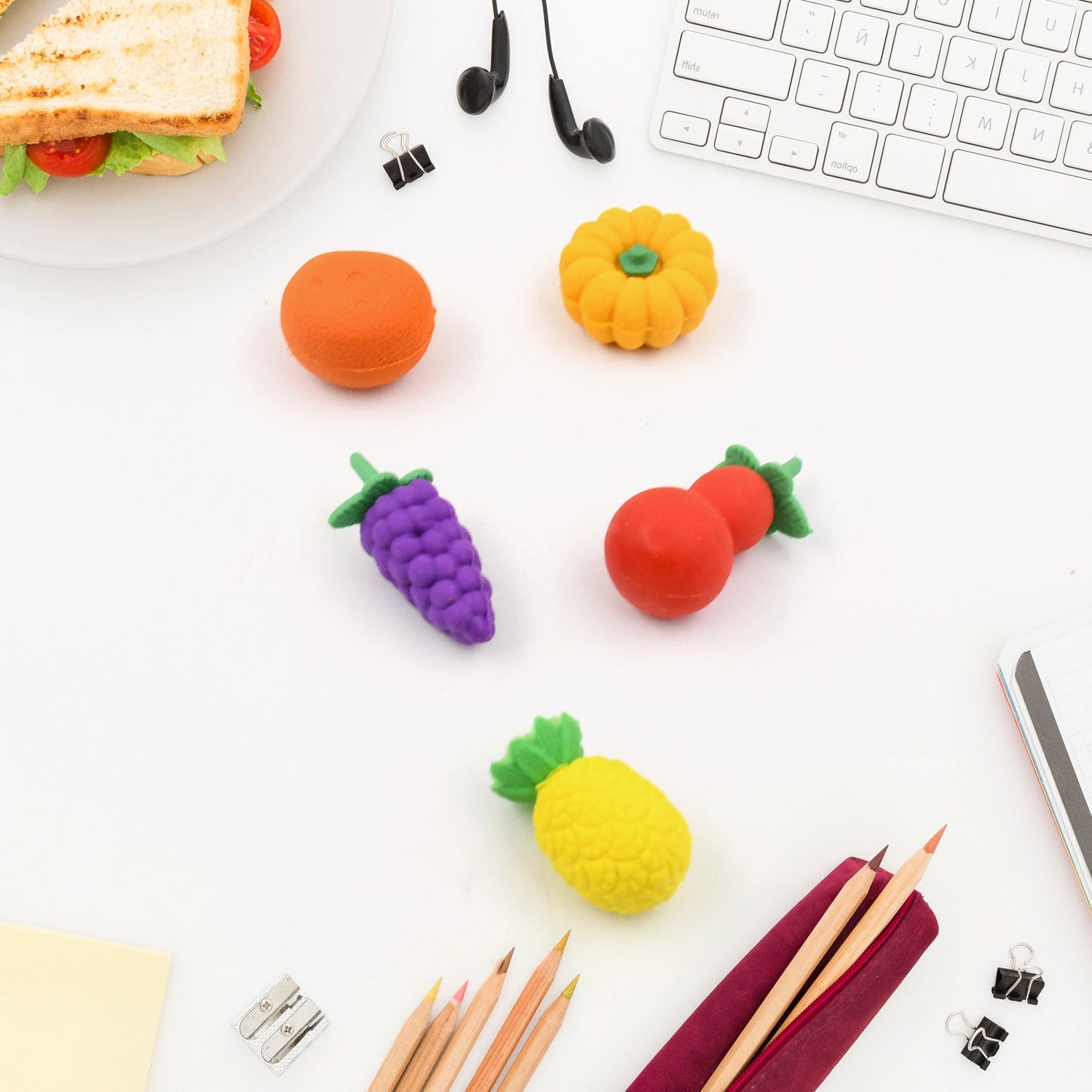 3D Mix Design Fancy & Stylish Colorful Erasers – Cute Novelty Eraser Set for Kids & School Prize (1 Set)