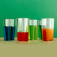 Unbreakable Stylish Transparent Square Design Water / Juice / Beer / Wine Tumbler Plastic Glass Set ( 300 ML, Pack of 6)