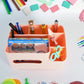 6-Compartment Desk Organizer – Multi-Function Storage for Tissue, Stationery, Remote & Mobile (Home/Office)