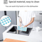 21 Cavity  Up Ice Cube Trays-Easy Release, Flexible Silicone Bottom - Stackable, BPA Free, Food Grade - for Convenient Freezer Ice Making (2 Pc Set)