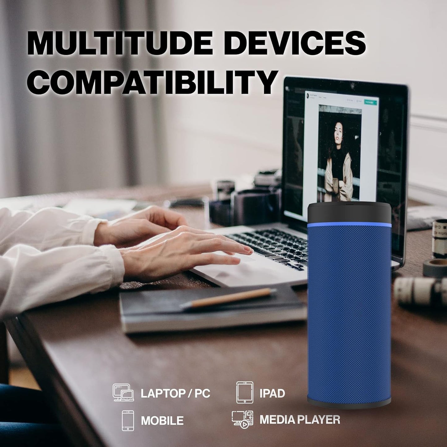 Portable Speaker / Rechargeable / Splash Proof Wireless High Sound Bluetooth Speaker, Blootuth speaker (media player)