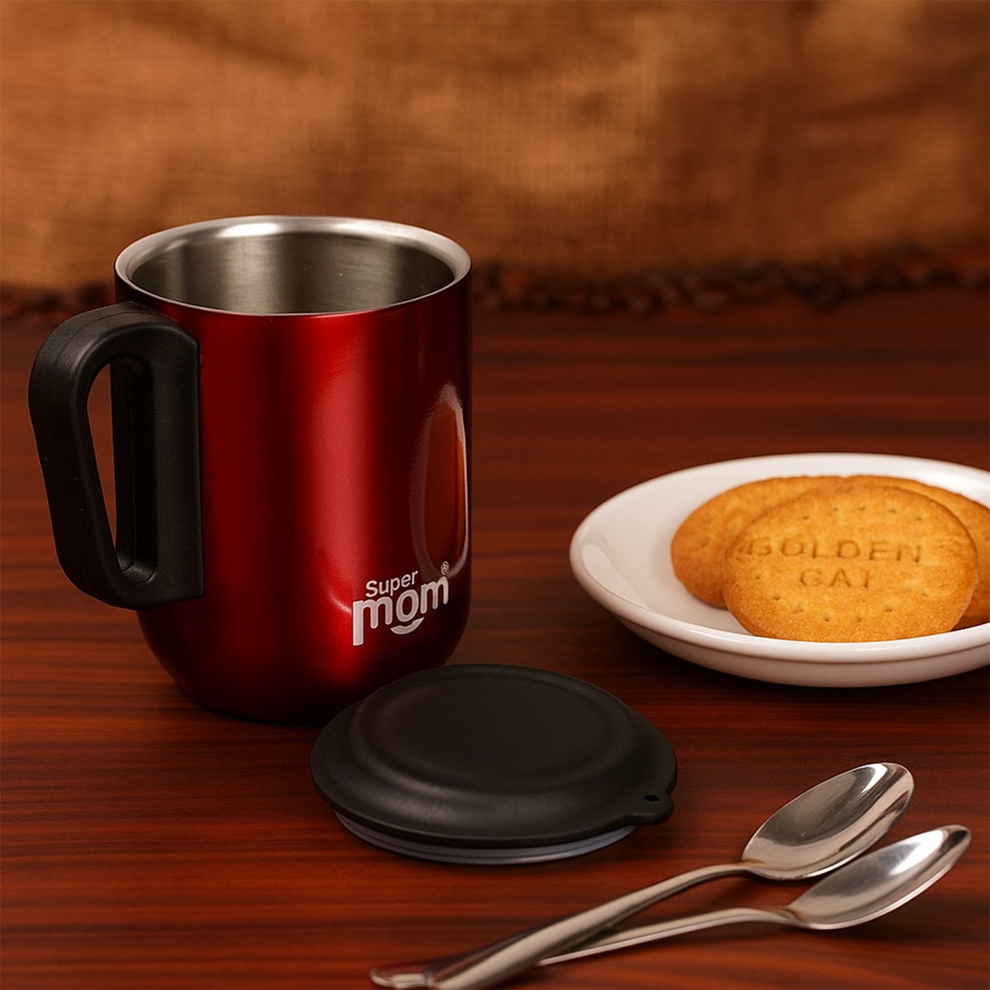 Supermom Stainless Steel Metallic Coffee Mug Approx 300ml (1 Pc)