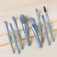 8-Piece Mini Makeup Brush Kit – Portable Premium Synthetic Set with Case (Mix Colors)