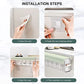 Acrylic organizer storing various sizes of cables and chargers