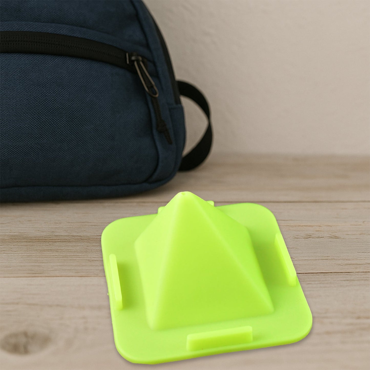 Virgin Mobile Accessories Universal Portable Four-Sided Pyramid Shape Desktop/ Table Mobile Holder Stand (1 Pc)