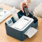 6-Compartment Desk Organizer – Multi-Function Storage for Tissue, Stationery, Remote & Mobile (Home/Office)
