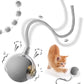 Rechargeable Interactive Cat Toy Ball with Detachable Braided Tail and LED Light (1 Pc)
