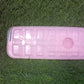 Ice cube molds made from flexible silicone, includes lids, makes 14 cubes, dishwasher safe.