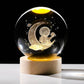 3D Crystal Ball lamps With Base (1 Pc / Mix Design)