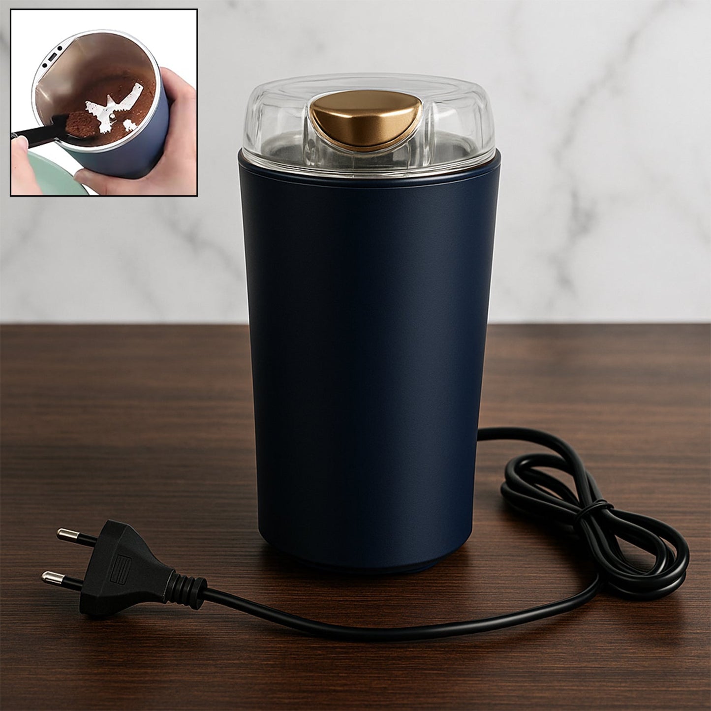 Mini Mixer, Small Blander, powerful Mini Grinder, Electric Coffee Bean Grinder Machine Portable Grinder for Home and Office 1.5L Capacity, 200w (2 Blade Grinder)