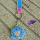 Cute Silicone 3D Key Chain with Metal Hook & Strap (Pack of 1)