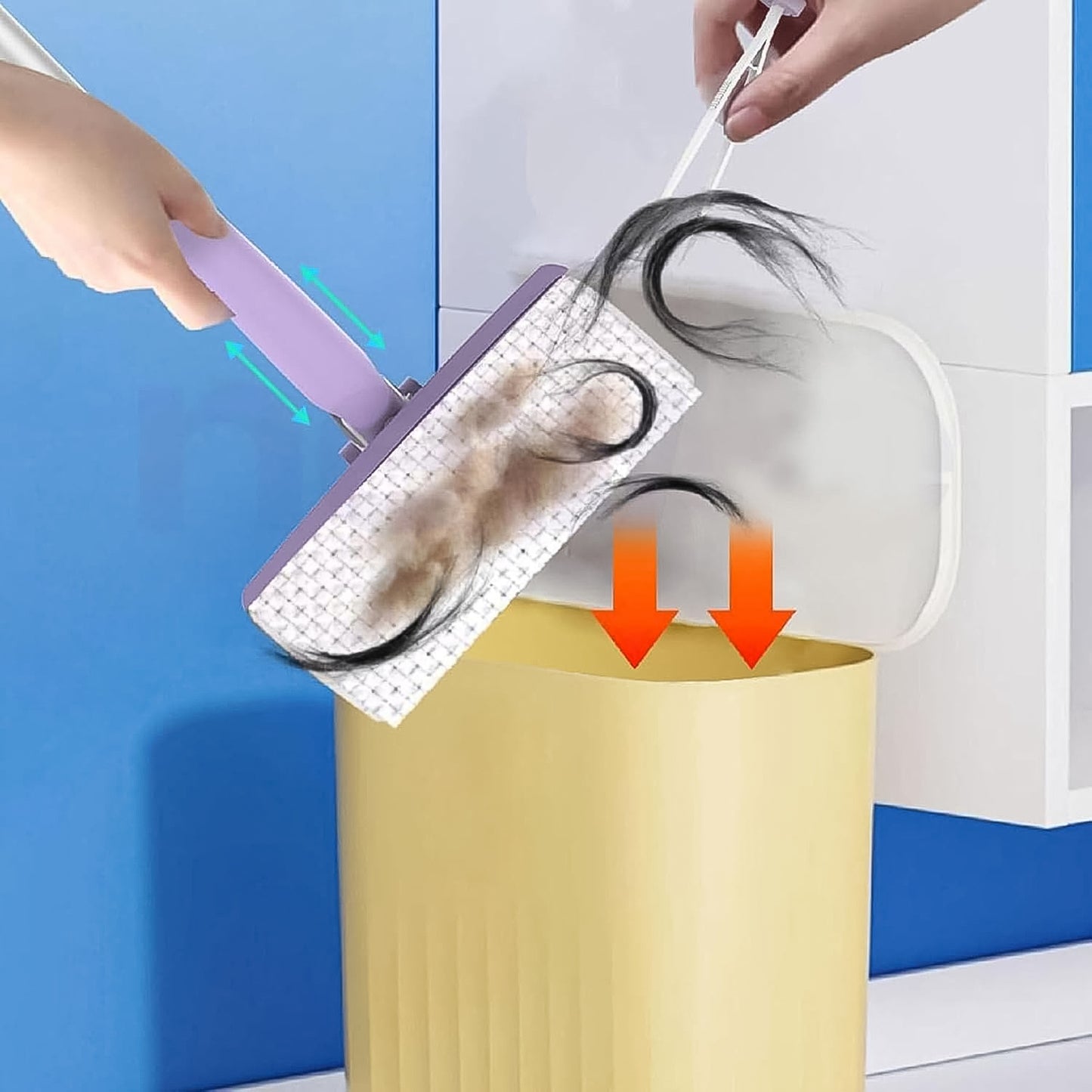Automatic Cloth Changing Mini Mop With Push Pull Cloth Changing Handle (1 Pc)