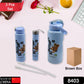 Plastic Water Bottle Set – BPA-Free, Leak-Proof, Cartoon Design for Kids & Gym (3 Pc Set)