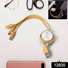 12835 Retractable Charger Charging Cable Micro Usb Cable 3 In 1 Multi Charging Cable Compatible With Phone  Type C  Micro Android Usb And Other Mobile Devices (1 Pc)