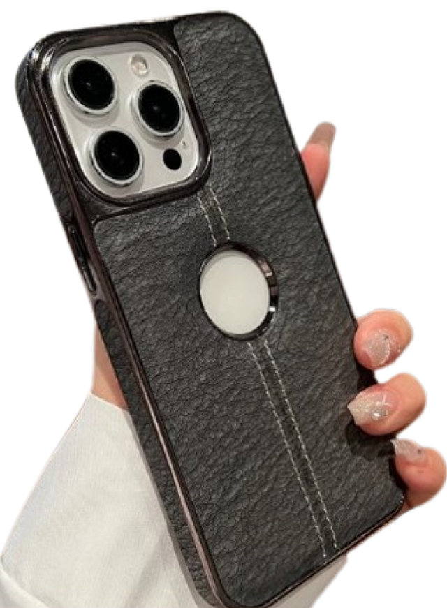 Leather Stich Logo design for 16 PLus (Grey)