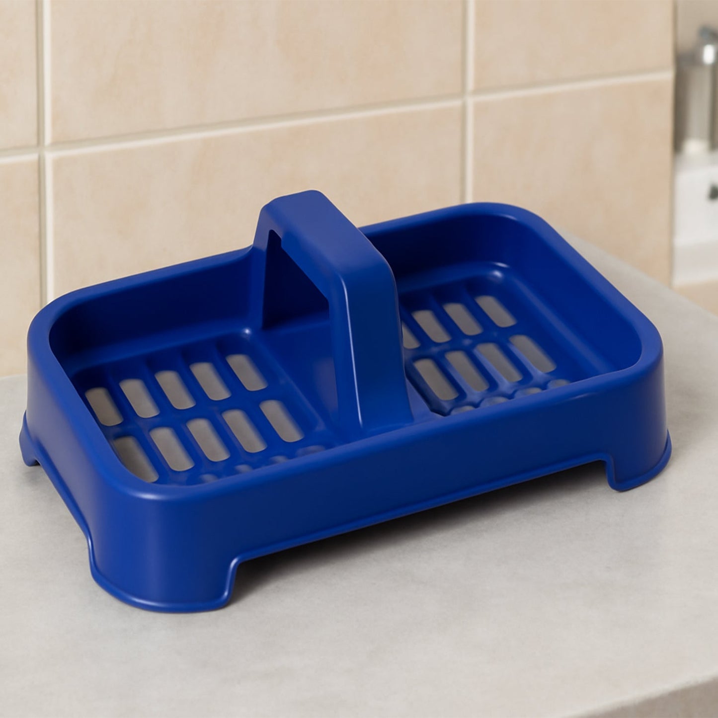 2in1 Plastic Soap Case, Dual Section Soap Holder for Bathroom or Kitchen Sink ,Sabudani(1 Pc / Multicolor)