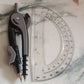 2-Piece Geometry Protractor Set with Lock and Transparent Protractor