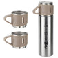 Customized Stainless Steel Vacuum Flask Set with 3 Cups – 500ML | Personalized Name Bottle Gift Combo for Boyfriend, Girlfriend, Employee