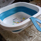 Space-Saving Foldable Baby Wash Basin, Lightweight & Easy to Clean for Home (28×28 Cm)
