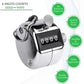Manual tally counter with four-digit counter display
