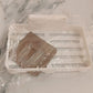 Self-Adhesive Wall Mount Plastic Soap Dish with Drain Slots