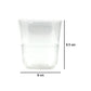 6-piece plastic glasses set with tray for water, juice, beer, and wine.