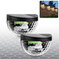 6 Led Solar Powered Wall Mount Fence Light With Honeycomb Shade Design (2 Pc Set)