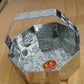 Traditional Stainless Steel Octagon Pooja Basket 1 Pc with Handle