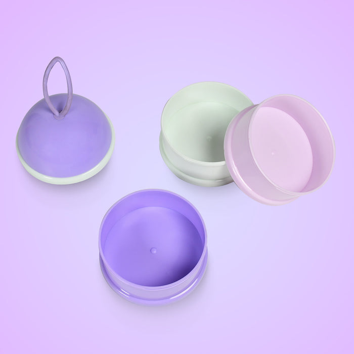 Customized 3 Layer Cute Portable Baby Food Milk Powder Storage Box Bottle Container Milk Powder Baby Food Container Bowl (Mix Color)