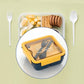 Customized Lunch Box Food Grade Plastic 2 Compartment Containers with Spoon and Fork Microwave Freezer Safe Leak Proof Tiffin Box Ideal for Adult & Kids