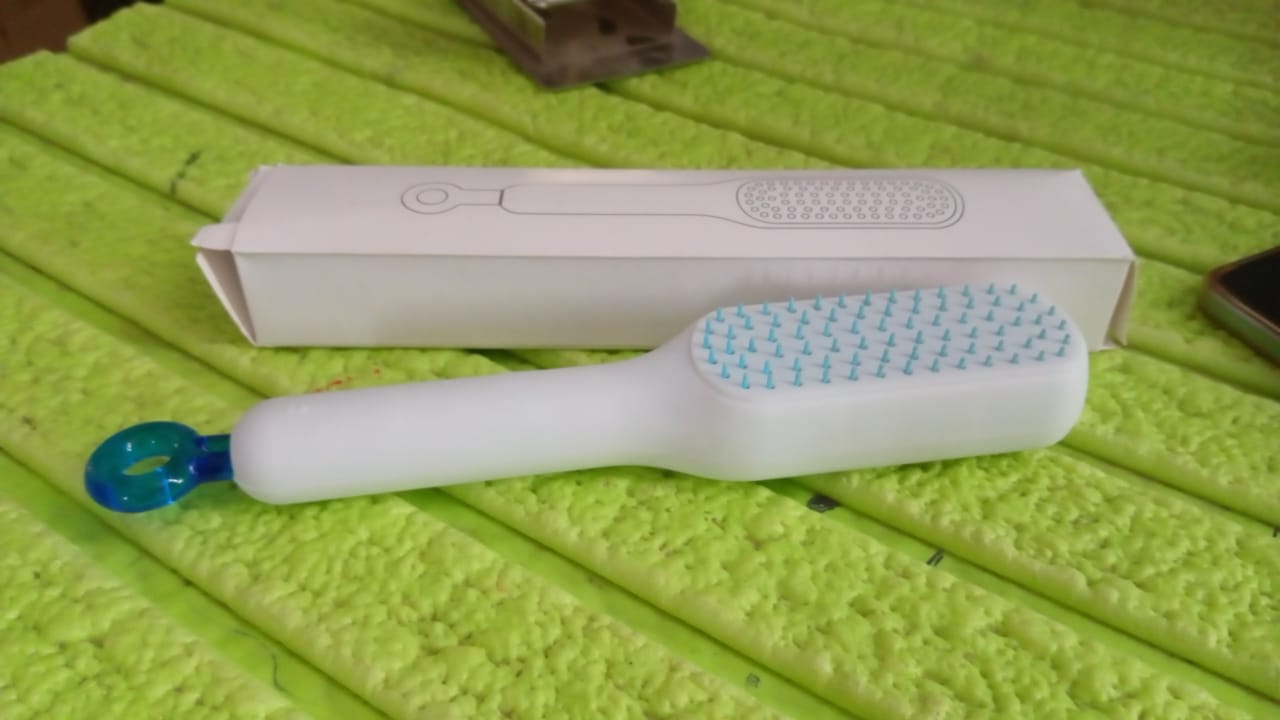 Self-Cleaning Hairbrush, Massage Comb (1 Pc / With Box), Hair accessories