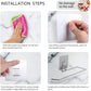 Stainless steel paper roll holder and towel bar, self-adhesive, for bathroom or kitchen.