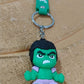 Cute Cartoon Silicone 3D Key Chain with Metal Hook & Strap (Pack of 1)