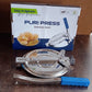 PURI PRESS MAKER - STAINLESS STEEL PURI MAKER PRESS MACHINE - ROTI CHAPATI PRESSER FOR HOME -KHAKHRA- PURI MAKER PRESS MACHINE WITH HANDLE, MANUAL PURI MAKER (MEDIUM)