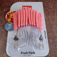 Premium Stainless Steel Fruit Fork Set – 10 Pieces with Soft Non-Slip Handle