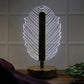 Premium Leaf Shape Crystal Table Lamp (1 Pc)