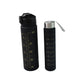 2 Pc Premium Black Motivational Water Bottle Set (900 Ml + 300 Ml)