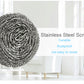 Pack of 6 stainless steel scrubbers, for kitchen and utensils